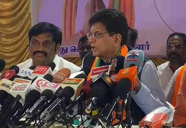 திமுக-காங் கூட்டணியை விரட்டியடிப்போம்: பீயூஷ் கோயல்