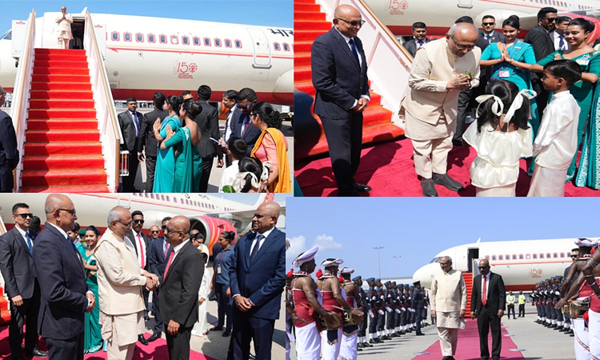 இலங்கை சென்றார் சி.பி.ராதாகிருஷ்ணன்: விமான நிலையத்தில் உற்சாக வரவேற்பு