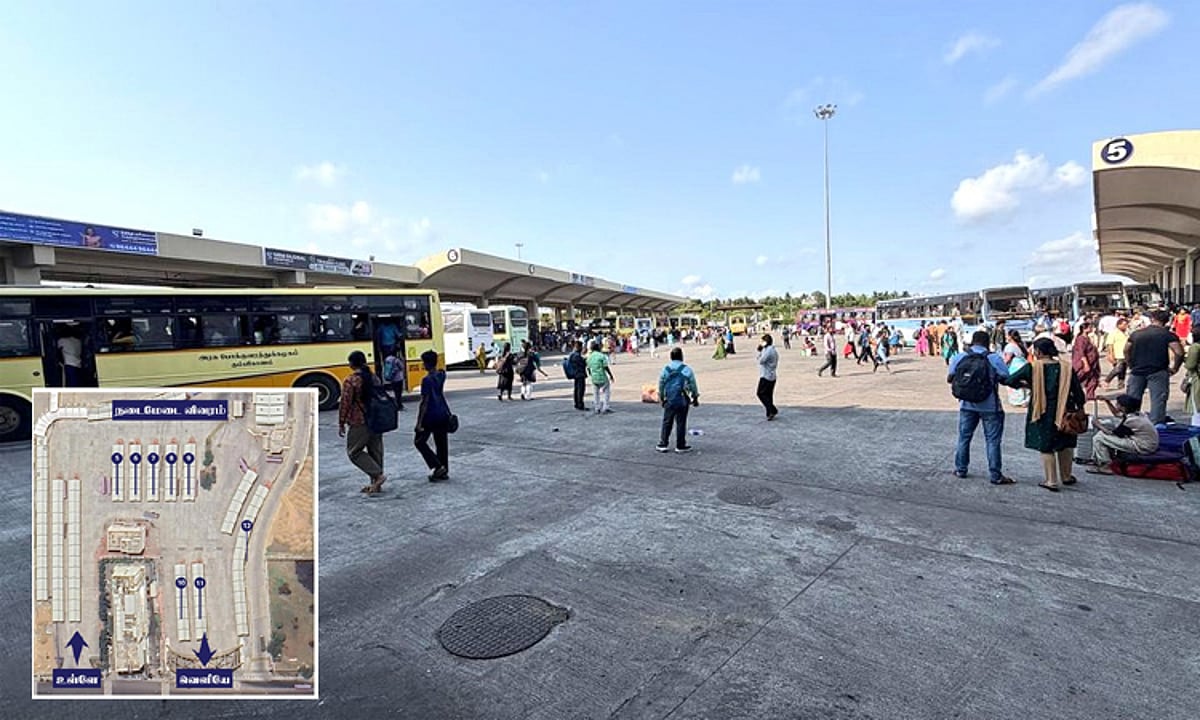 கிளாம்பாக்கம் பேருந்து நிலையத்தில் நடைமேடை விவரங்கள் வெளியீடு