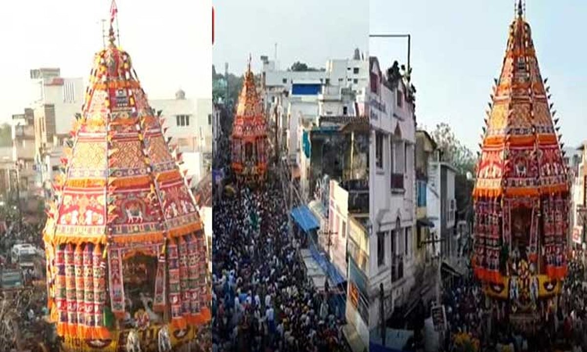 தஞ்சை பெரிய கோவில் சித்திரை தேரோட்டம்: ஆயிரக்கணக்கான பக்தர்கள் பங்கேற்பு
