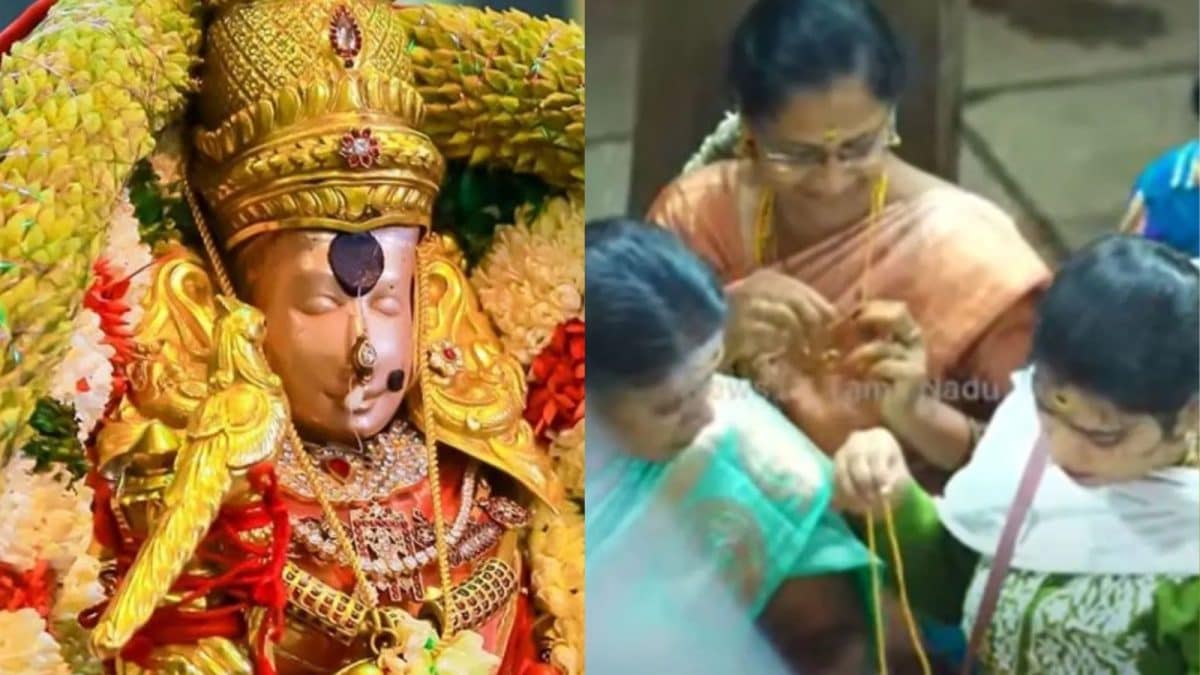 இன்று மதுரை மீனாட்சி திருக்கல்யாணம்- தாலி கயிறு மாற்றும் நேரம்
