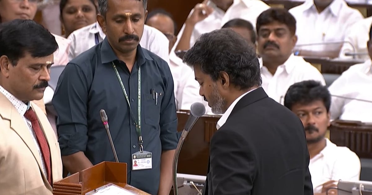 சட்டமன்றத்தில் முதல்வர் விஜய் பதவியேற்பு (மே 11)! எதிரெதிரே விஜய்-உதயநிதி