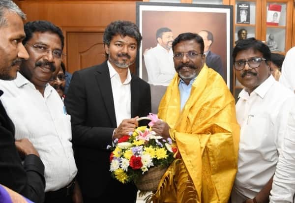 முதல்வர் விஜய் மற்றும் விசிக தலைவர் திருமாவளவன் சந்திப்பு: அமைச்சரவை விரிவாக்கம் குறித்து ஆலோசனை