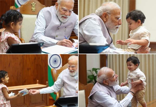மத்திய அமைச்சர் ராம் மோகன் நாயுடுவின் குழந்தைகளை பிரதமர் மோடி சந்திப்பு