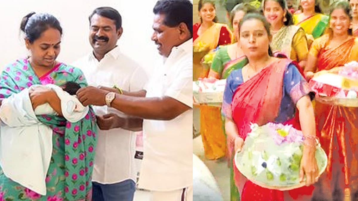 சீமானுக்கு பெண் குழந்தை: அனிதா ராதாகிருஷ்ணன் சீர்வரிசை வழங்கி வாழ்த்தினார்
