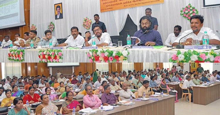 தூத்துக்குடி மாவட்ட வளர்ச்சிப்பணிகள் ஆய்வு: அமைச்சர்கள் ஸ்ரீநாத் மற்றும் மதன்ராஜா முன்னிலை