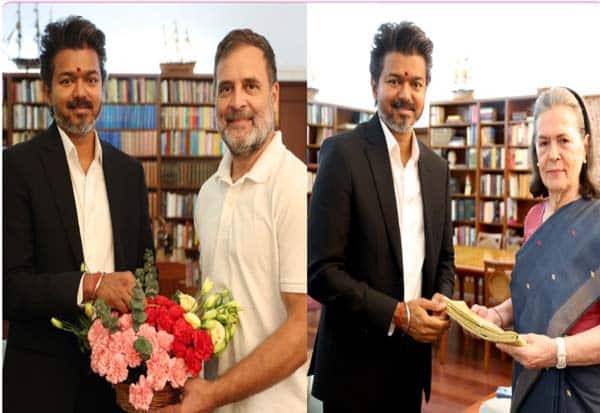 புதுதில்லியில் காங்கிரஸ் தலைவர்களைச் சந்தித்து முதல்வர் விஜய் ஆலோசனை