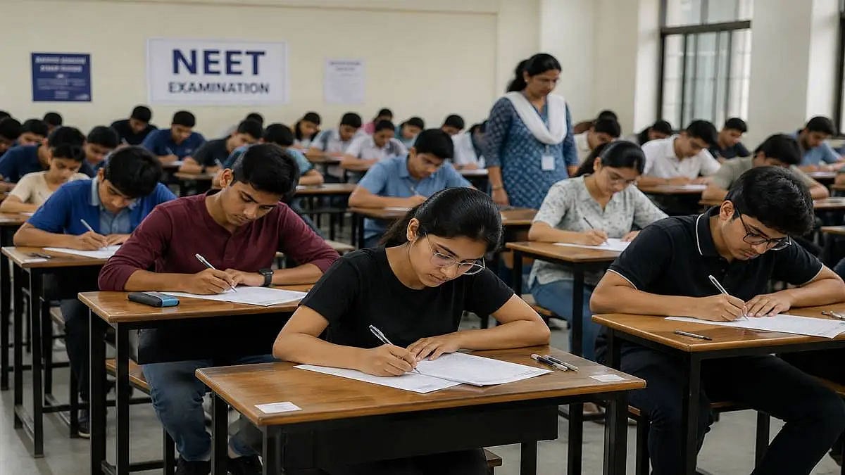 மத்திய மாவட்டங்களில் நீட் மறு தேர்வு: மாணவர்களின் வருகை கணிசமாகக் குறைந்தது