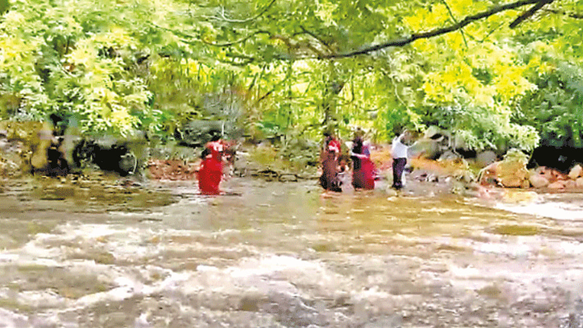 தென்காசி சுற்றுலாப் பயணிகள் மீட்பு